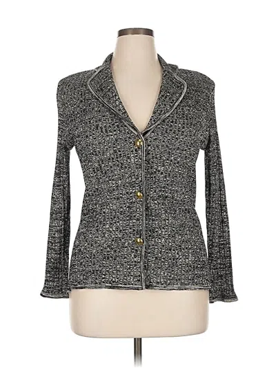 Pre-owned Misook Cardigan Sweater In Gray