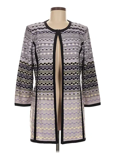 Pre-owned Misook Cardigan Sweater In Gray