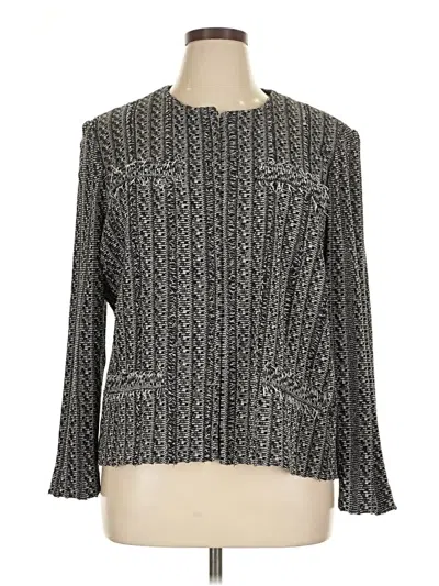 Pre-owned Misook Cardigan Sweater In Gray