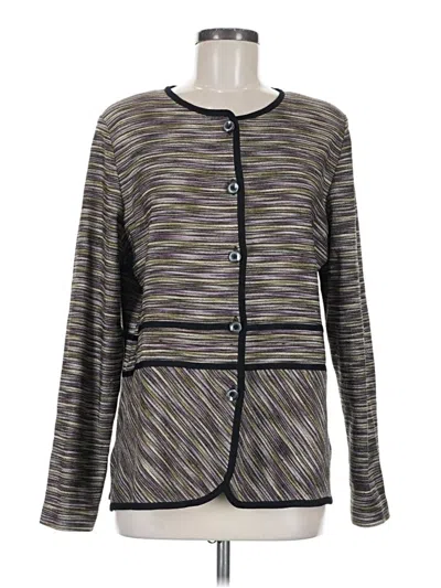 Pre-owned Misook Cardigan Sweater In Gray