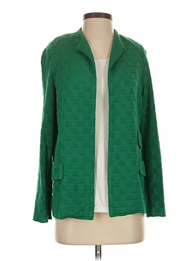 Pre-owned Misook Cardigan Sweater In Green