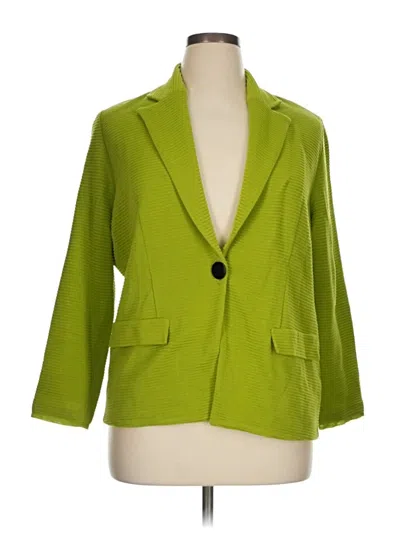 Pre-owned Misook Cardigan Sweater In Green