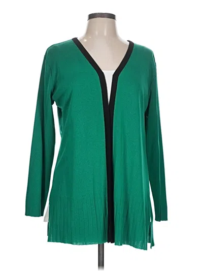 Pre-owned Misook Cardigan Sweater In Green