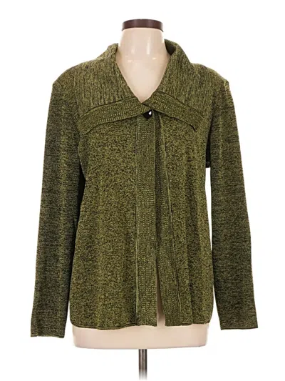 Pre-owned Misook Cardigan Sweater In Green