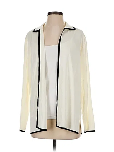 Pre-owned Misook Cardigan Sweater In Ivory
