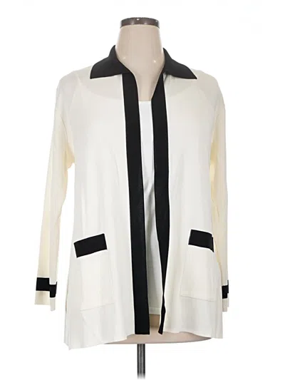 Pre-owned Misook Cardigan Sweater In Ivory