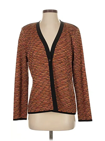 Pre-owned Misook Cardigan Sweater In Orange