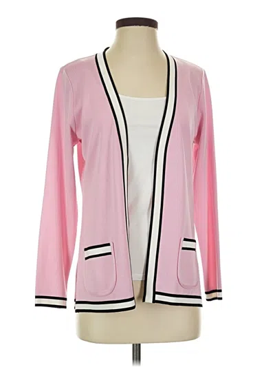 Pre-owned Misook Cardigan Sweater In Pink