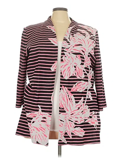 Pre-owned Misook Cardigan Sweater In Pink