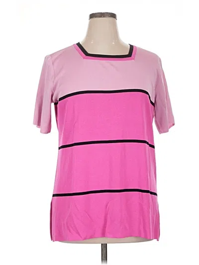 Pre-owned Misook Cardigan Sweater In Pink