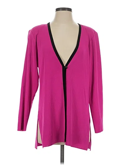 Pre-owned Misook Cardigan Sweater In Pink