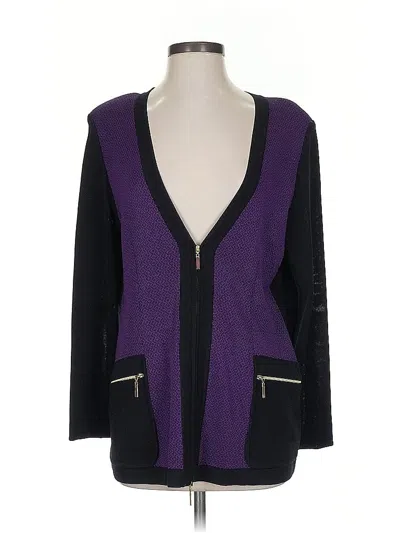 Pre-owned Misook Cardigan Sweater In Purple