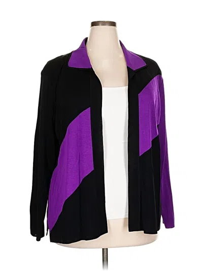 Pre-owned Misook Cardigan Sweater In Purple