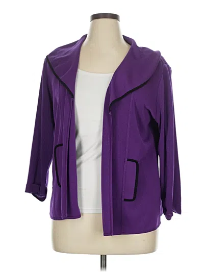 Pre-owned Misook Cardigan Sweater In Purple