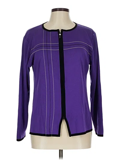 Pre-owned Misook Cardigan Sweater In Purple