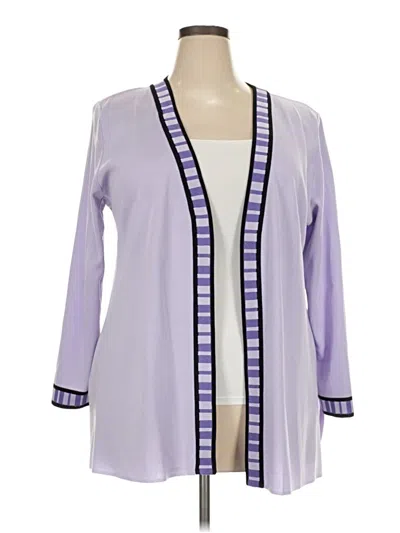Pre-owned Misook Cardigan Sweater In Purple