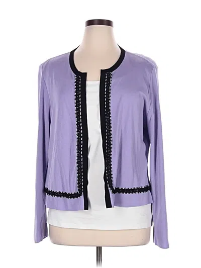 Pre-owned Misook Cardigan Sweater In Purple