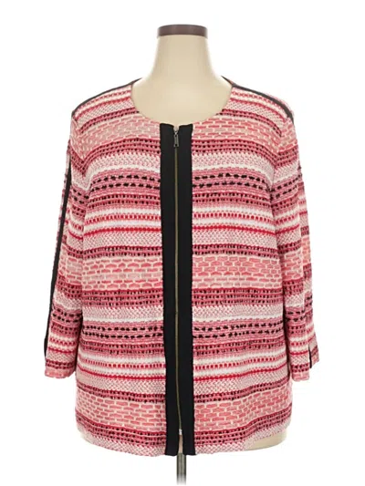 Pre-owned Misook Cardigan Sweater In Red