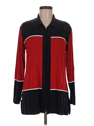Pre-owned Misook Cardigan Sweater In Red