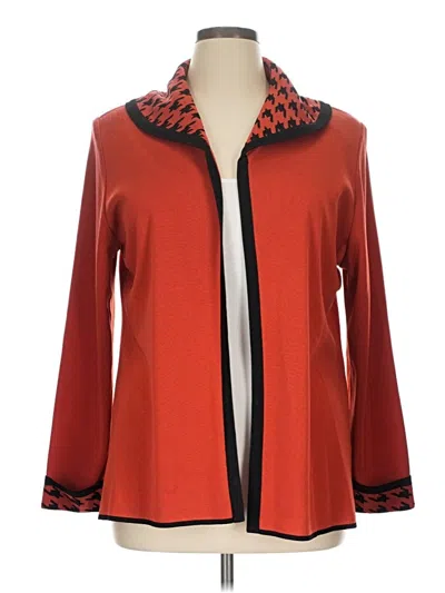 Pre-owned Misook Cardigan Sweater In Red