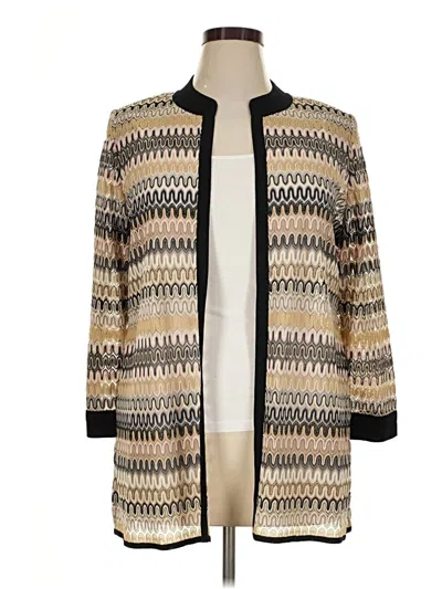 Pre-owned Misook Cardigan Sweater In Tan