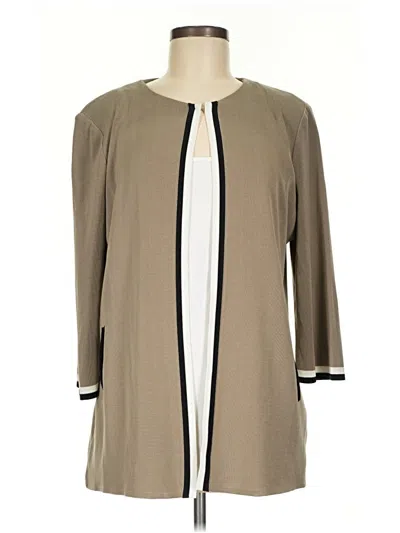 Pre-owned Misook Cardigan Sweater In Tan