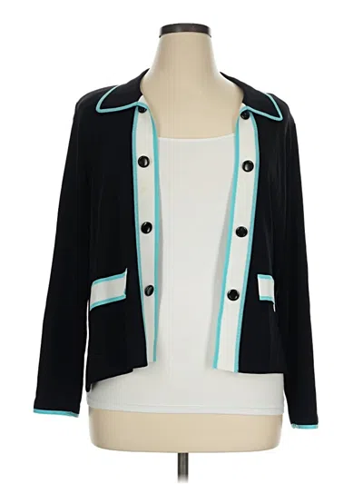 Pre-owned Misook Cardigan Sweater In Teal
