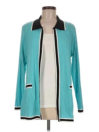 Pre-owned Misook Cardigan Sweater In Teal
