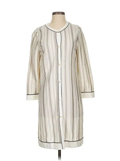 Pre-owned Misook Cardigan Sweater In White