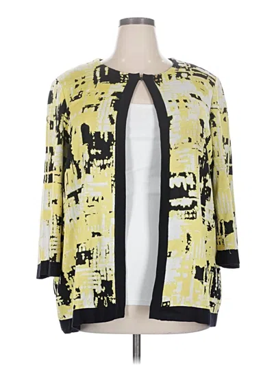 Pre-owned Misook Cardigan Sweater In Yellow