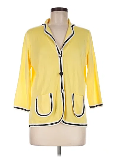 Pre-owned Misook Cardigan Sweater In Yellow