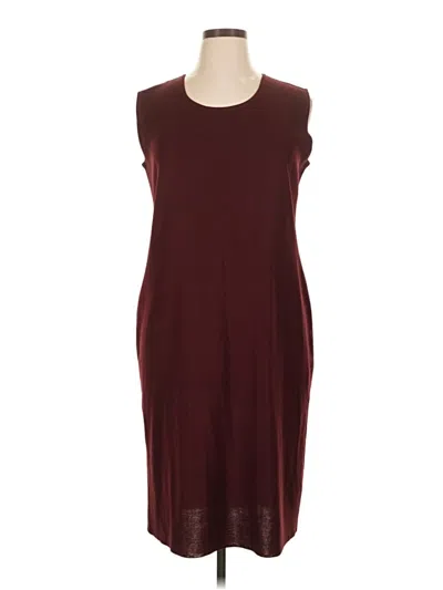 Pre-owned Misook Casual Dress In Burgundy