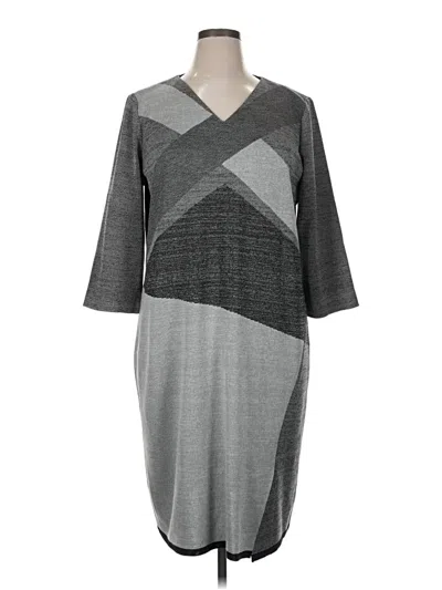 Pre-owned Misook Casual Dress In Gray