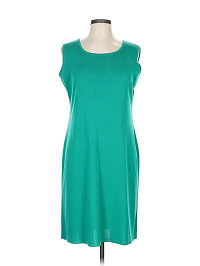 Pre-owned Misook Casual Dress In Green