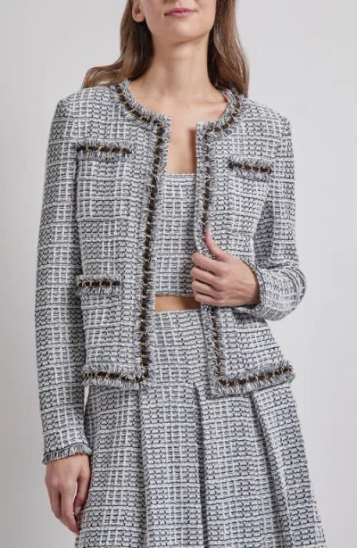 Misook Chain & Fringe Trim Jacket