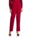 Misook Crepe De Chine Pants In Red