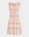Misook Fit And Flare Dress In Multi