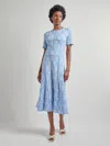 Misook A-line Midi Dress In Multi