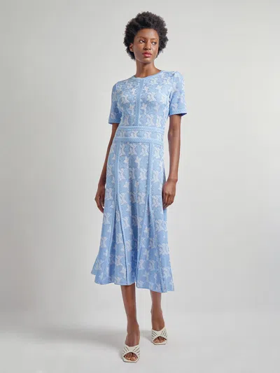Misook Fit & Flare Intarsia Knit Dress - Modern Fit In Multi