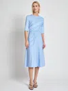 Misook Tonal Abstract Fit And Flare Dress In Multi