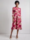 Misook Watercolor Dress In Pink
