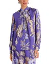 Misook Floral Crepe De Chine Blouse In Multi
