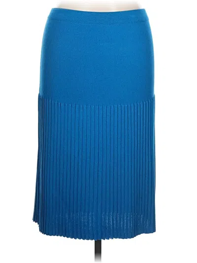 Pre-owned Misook Formal Skirt In Blue