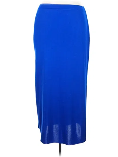 Pre-owned Misook Formal Skirt In Blue