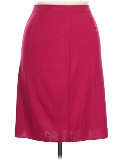 Pre-owned Misook Formal Skirt In Burgundy