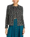 Misook Heritage Metallic Fringe Tweed Jacket In Multi