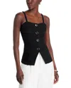 Misook Tonal Plaid Knit Tank In Black