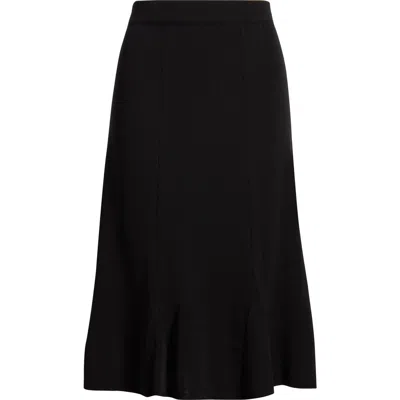 Misook Gored Knit Skirt In Black
