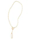 MISOOK HANDMADE MATTE GOLD PAPERCLIP CHAIN Y NECKLACE