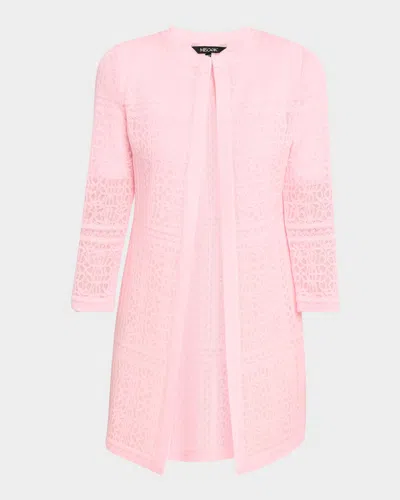 Misook Heritage 3/4-sleeve Lace Knit Jacket